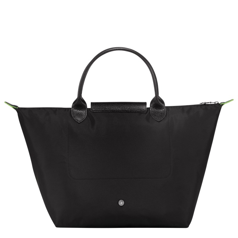 Longchamp Le Pliage Green M Handbag - Recycled canvas Siyah | 0937-WXFKG