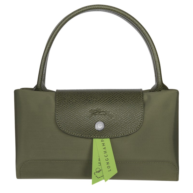 Longchamp Le Pliage Green M Handbag - Recycled canvas Forest | 3207-RAKVT