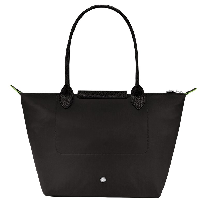 Longchamp Le Pliage Green M Tote bag - Recycled canvas Siyah | 6723-JQAYM