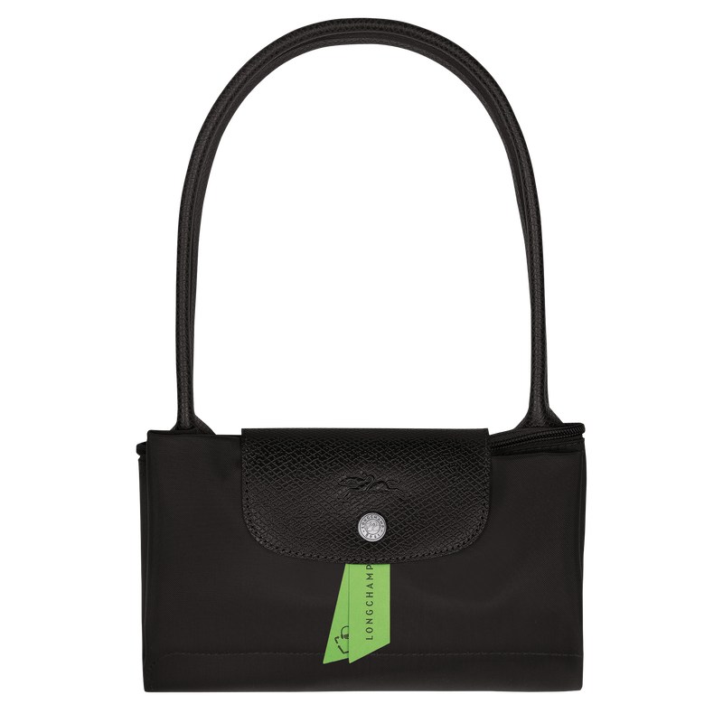 Longchamp Le Pliage Green M Tote bag - Recycled canvas Siyah | 6723-JQAYM