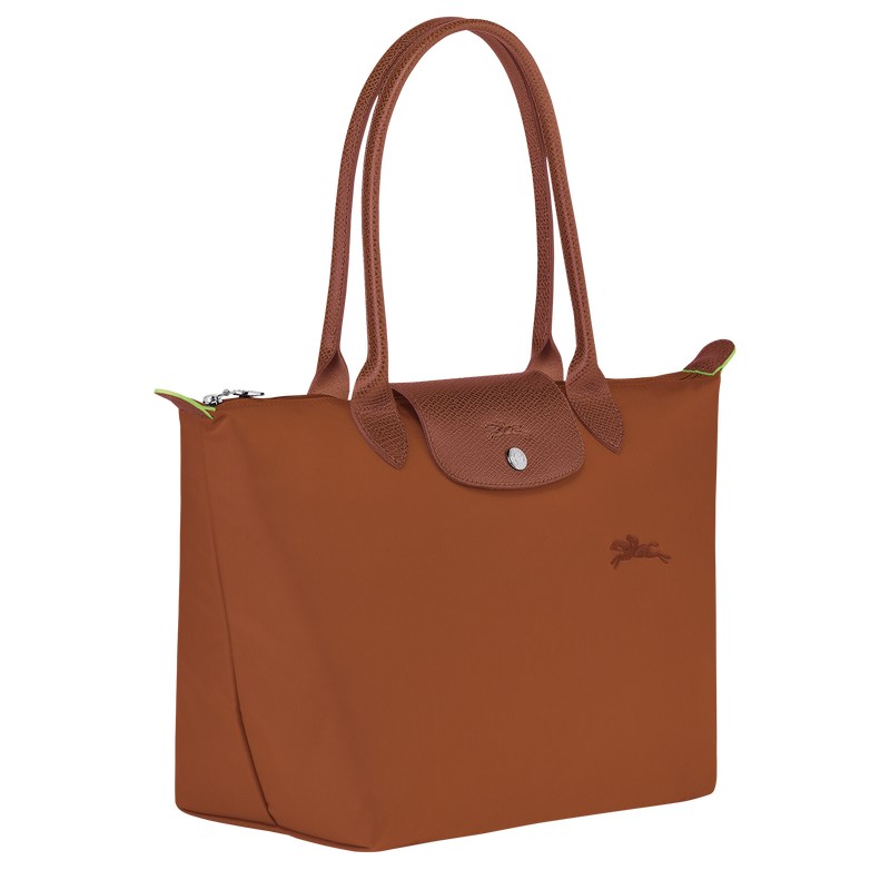 Longchamp Le Pliage Green M Tote bag - Recycled canvas Cognac | 7583-QVANY