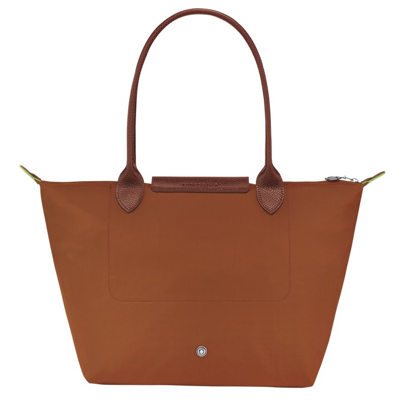 Longchamp Le Pliage Green M Tote bag - Recycled canvas Cognac | 7583-QVANY