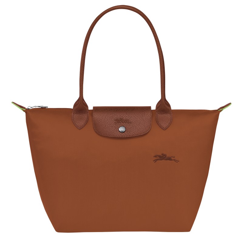 Longchamp Le Pliage Green M Tote bag - Recycled canvas Cognac | 7583-QVANY