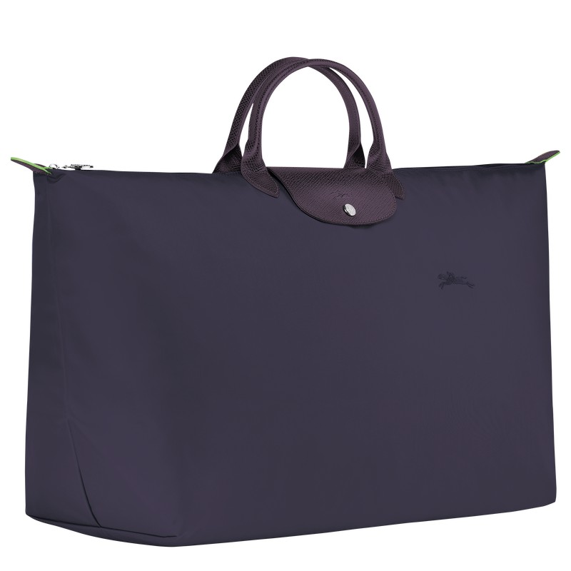 Longchamp Le Pliage Green M Travel bag - Recycled canvas Bilberry | 3526-UEXHA