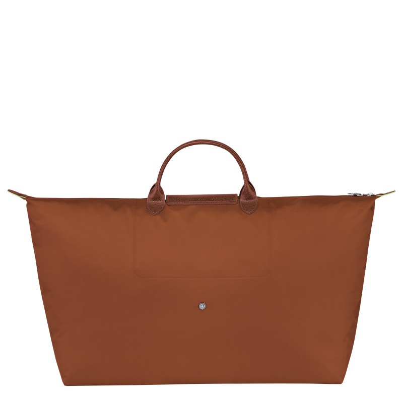 Longchamp Le Pliage Green M Travel bag - Recycled canvas Cognac | 2417-OQLKN