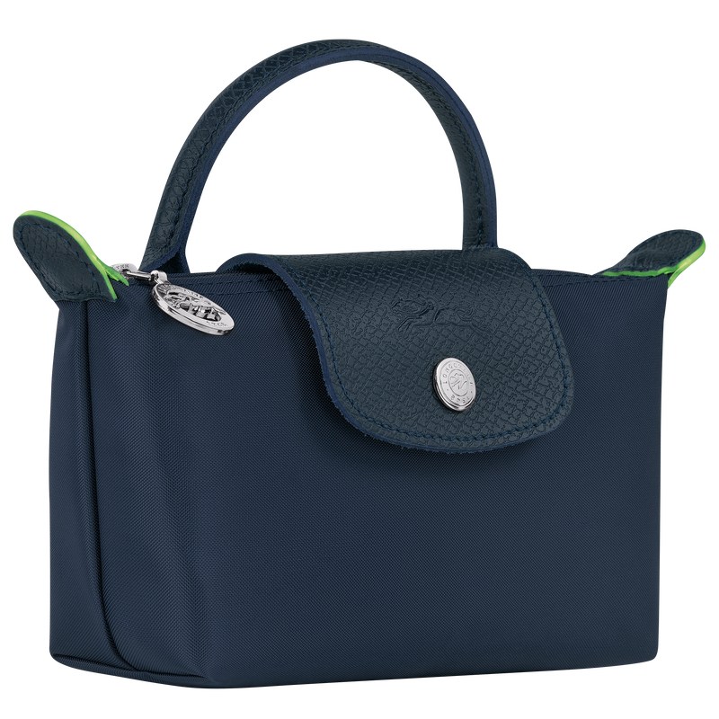 Longchamp Le Pliage Green Pouch with handle - Recycled canvas Lacivert | 0657-RZBHV