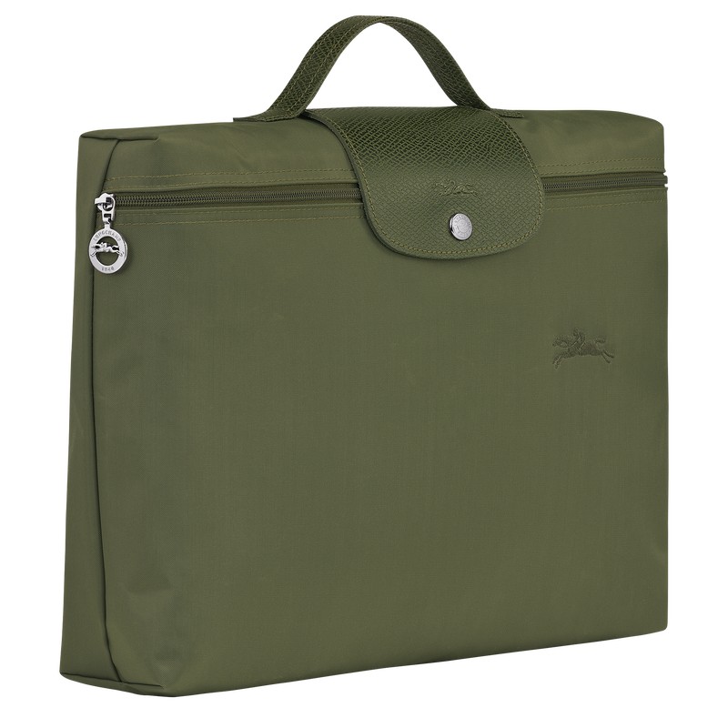 Longchamp Le Pliage Green S Briefcase - Recycled canvas Forest | 5917-UIBXC