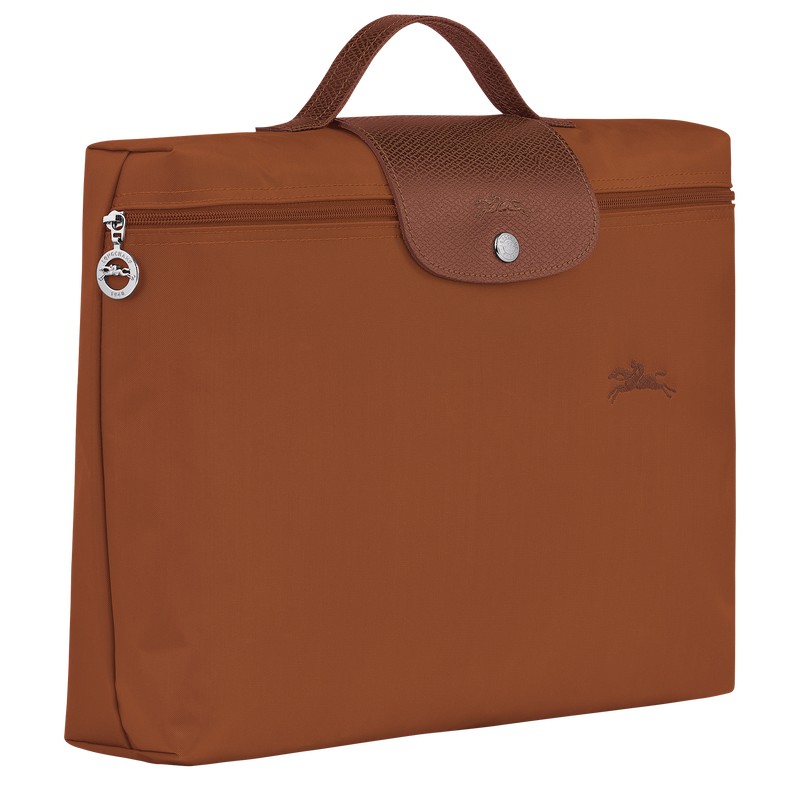 Longchamp Le Pliage Green S Briefcase - Recycled canvas Cognac | 1208-MRQKA