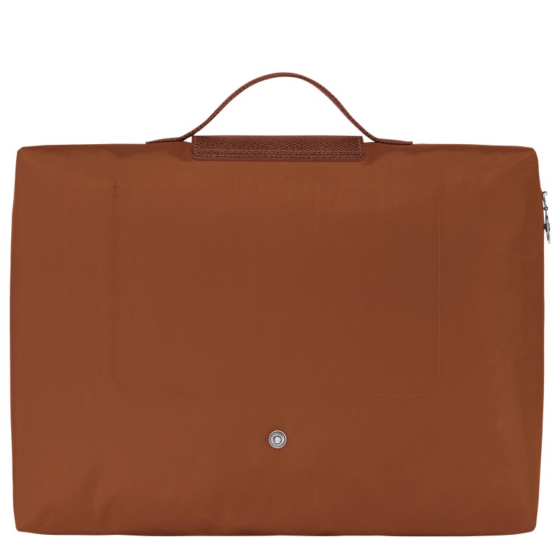 Longchamp Le Pliage Green S Briefcase - Recycled canvas Cognac | 1208-MRQKA