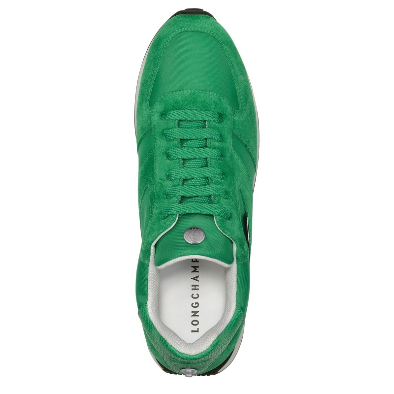 Longchamp Le Pliage Green Sneakers - Leather Yeşil | 8752-EWXSA