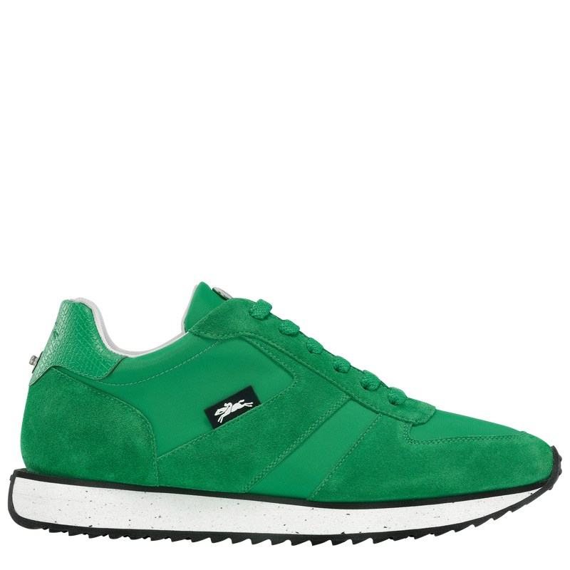 Longchamp Le Pliage Green Sneakers - Leather Yeşil | 8752-EWXSA