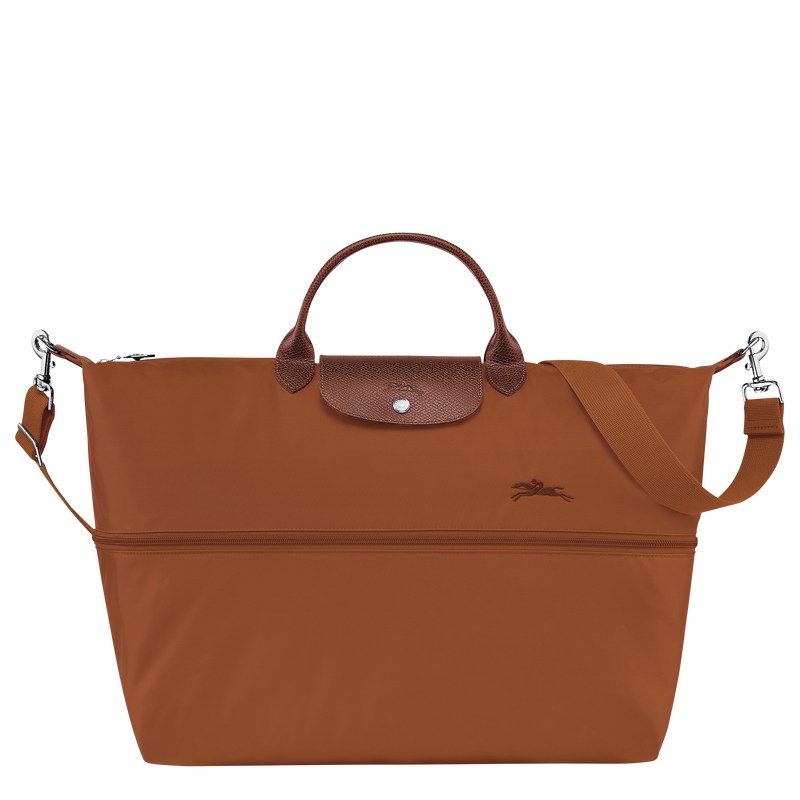 Longchamp Le Pliage Green Travel bag expandable - Recycled canvas Cognac | 2708-MJHRK