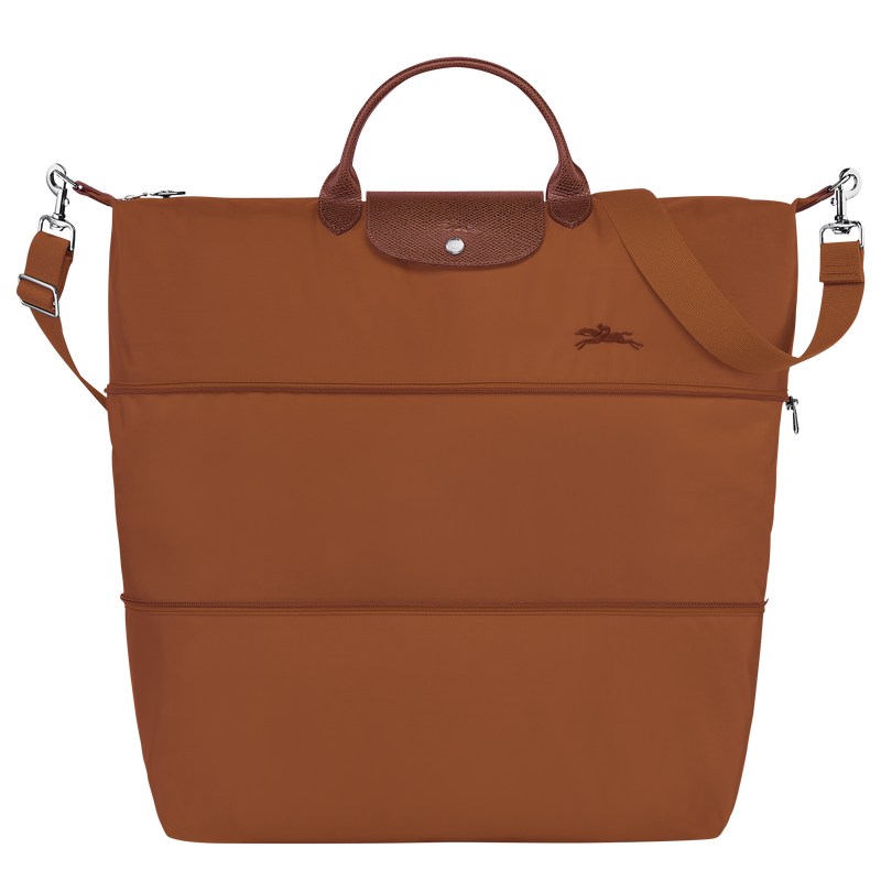 Longchamp Le Pliage Green Travel bag expandable - Recycled canvas Cognac | 2708-MJHRK