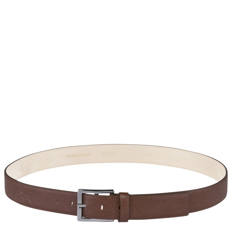 Longchamp Le Pliage Men\'s belt - Leather Kahverengi | 5081-OKGTX