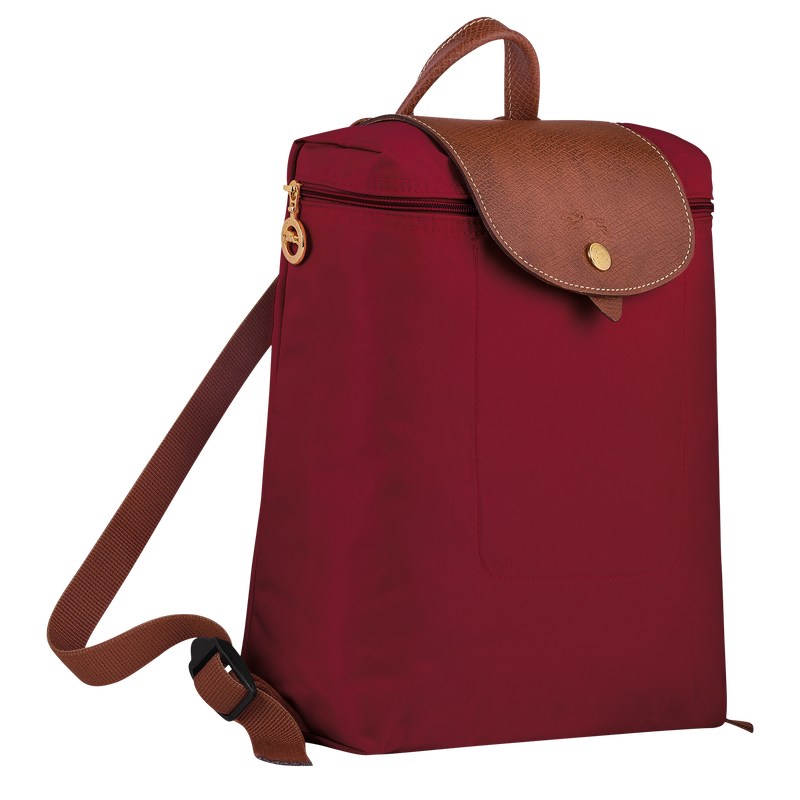 Longchamp Le Pliage Original M Backpack - Recycled canvas Kırmızı | 8120-CJSLZ