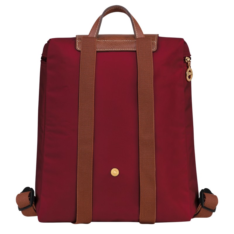 Longchamp Le Pliage Original M Backpack - Recycled canvas Kırmızı | 8120-CJSLZ