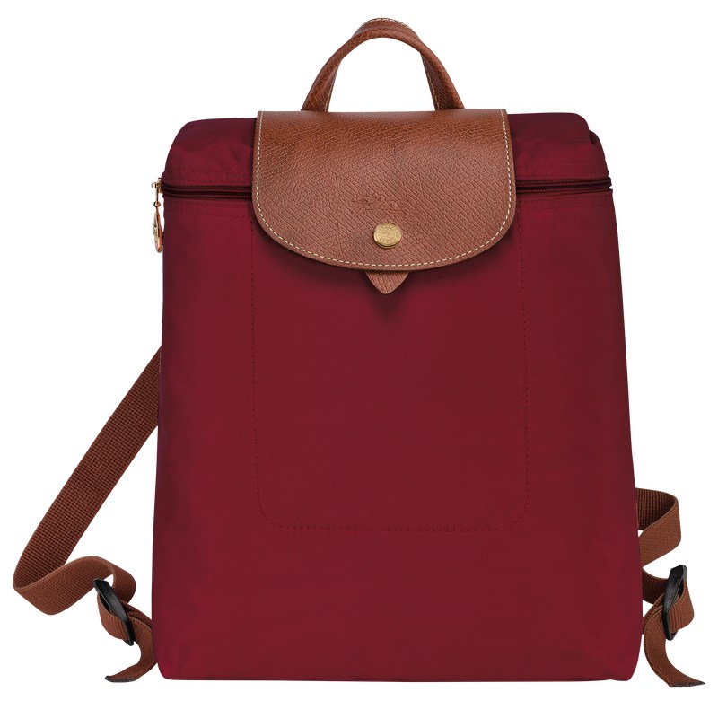 Longchamp Le Pliage Original M Backpack - Recycled canvas Kırmızı | 8120-CJSLZ