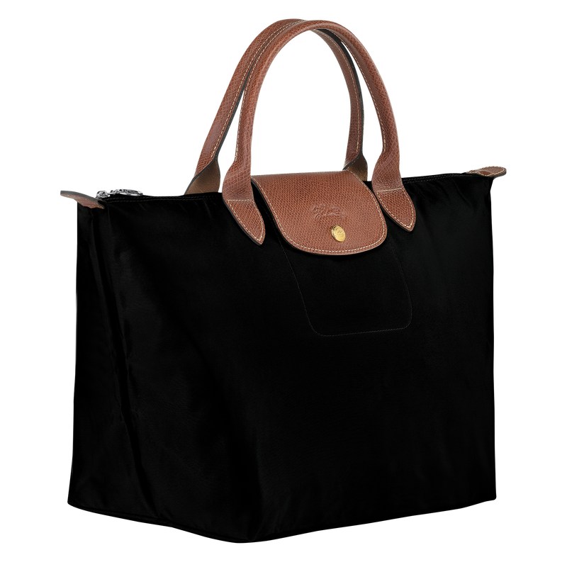 Longchamp Le Pliage Original M Handbag - Recycled canvas Siyah | 7632-OTQGR