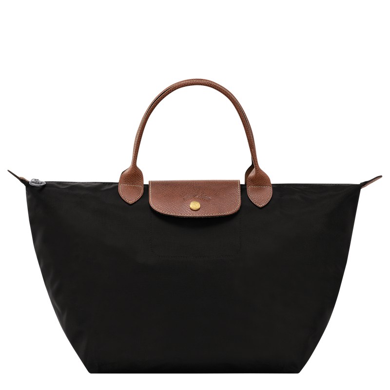 Longchamp Le Pliage Original M Handbag - Recycled canvas Siyah | 7632-OTQGR