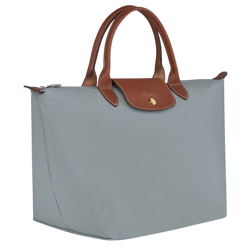 Longchamp Le Pliage Original M Handbag - Recycled canvas Steel | 9185-UHVYF