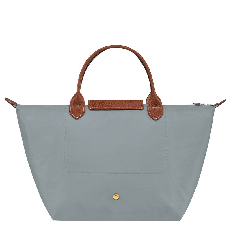 Longchamp Le Pliage Original M Handbag - Recycled canvas Steel | 9185-UHVYF