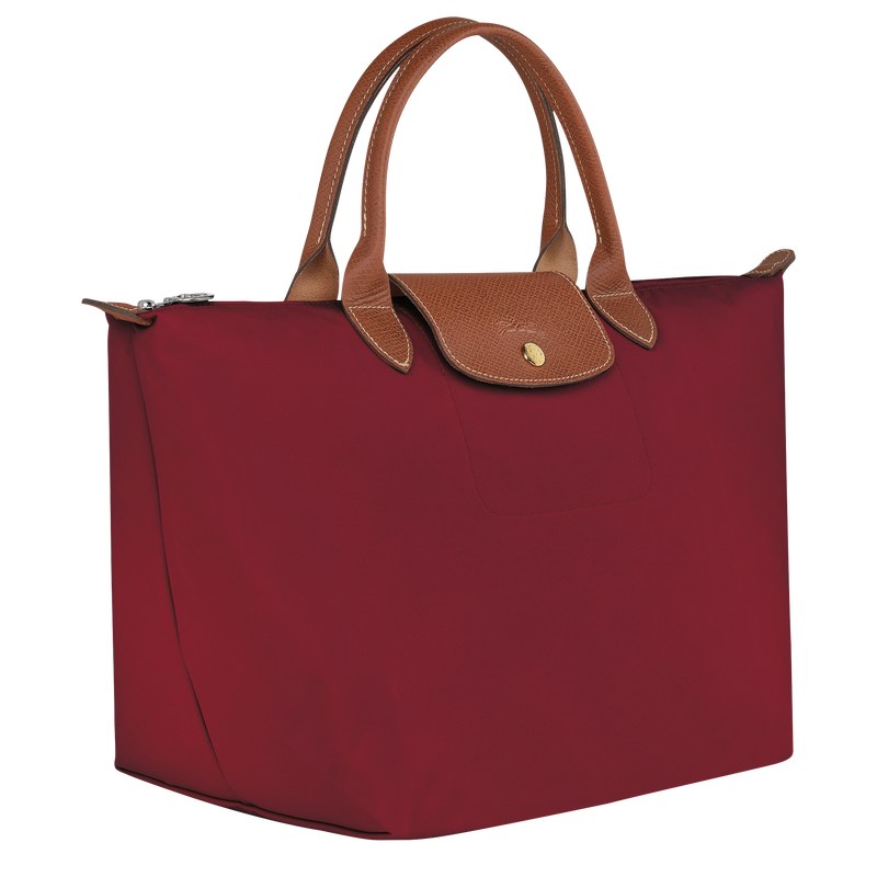 Longchamp Le Pliage Original M Handbag - Recycled canvas Kırmızı | 5139-OEDXA