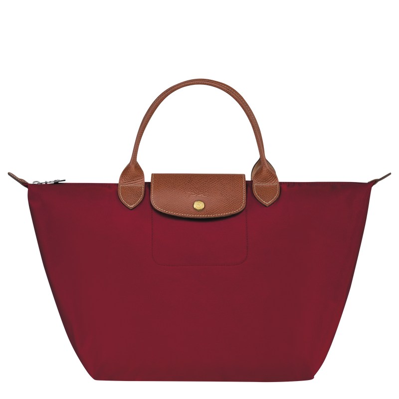 Longchamp Le Pliage Original M Handbag - Recycled canvas Kırmızı | 5139-OEDXA