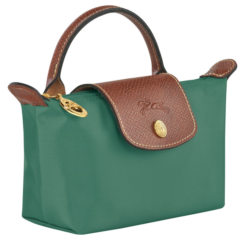 Longchamp Le Pliage Original Pouch with handle - Recycled canvas Sage | 8456-KTJWX