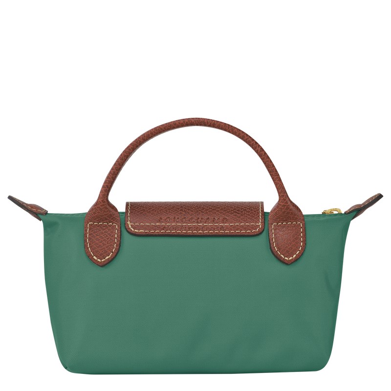 Longchamp Le Pliage Original Pouch with handle - Recycled canvas Sage | 8456-KTJWX