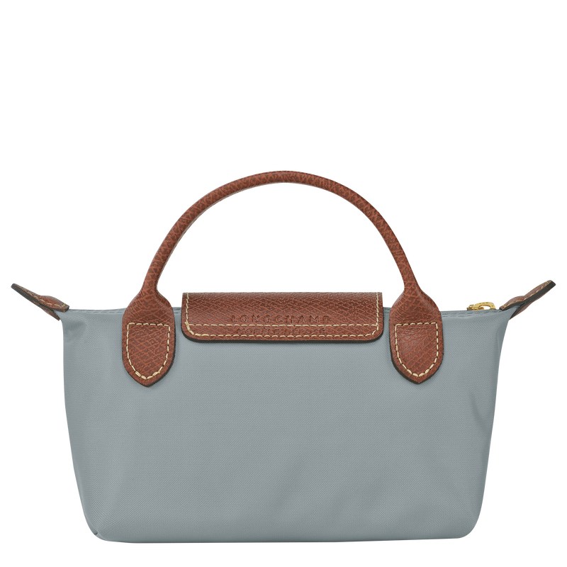 Longchamp Le Pliage Original Pouch with handle - Recycled canvas Steel | 3451-OIADU