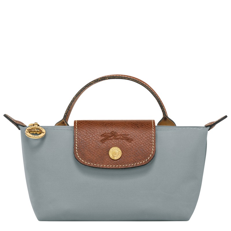 Longchamp Le Pliage Original Pouch with handle - Recycled canvas Steel | 3451-OIADU