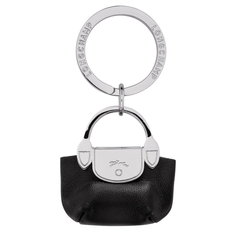 Longchamp Le Pliage Xtra Key rings - Leather Siyah | 7230-WKVCQ