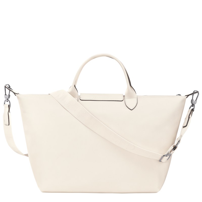 Longchamp Le Pliage Xtra L Handbag - Leather Ecru | 6503-NLJCM