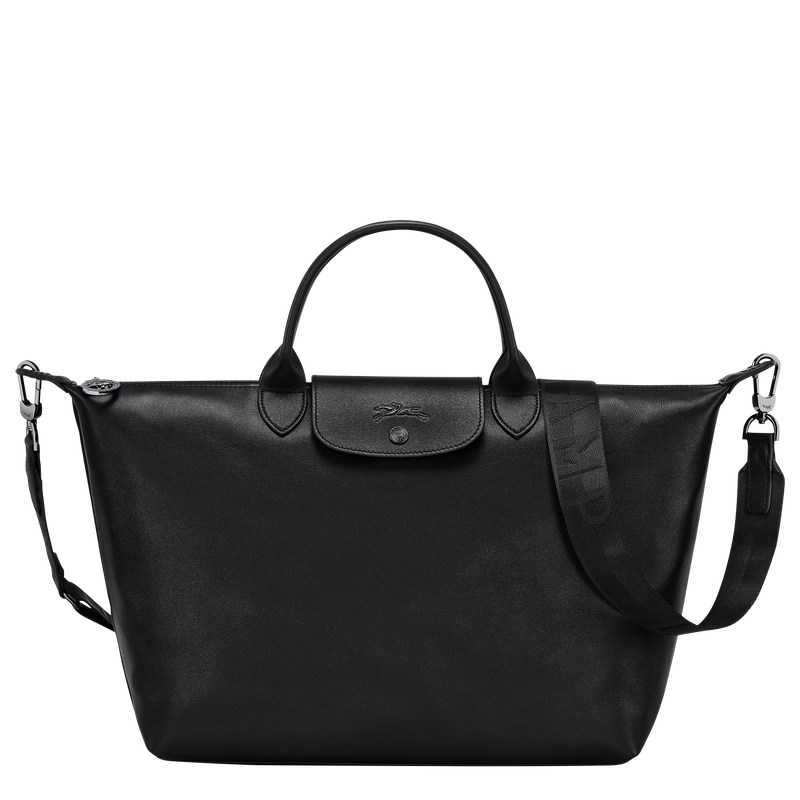 Longchamp Le Pliage Xtra L Handbag - Leather Siyah | 0284-ZVGRI