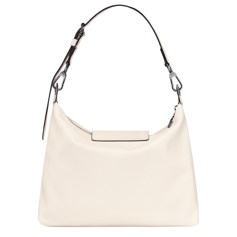 Longchamp Le Pliage Xtra M Hobo bag - Leather Ecru | 1256-FKITM