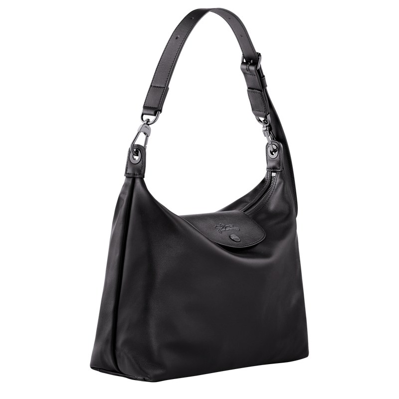 Longchamp Le Pliage Xtra M Hobo bag - Leather Siyah | 3841-JDRYM