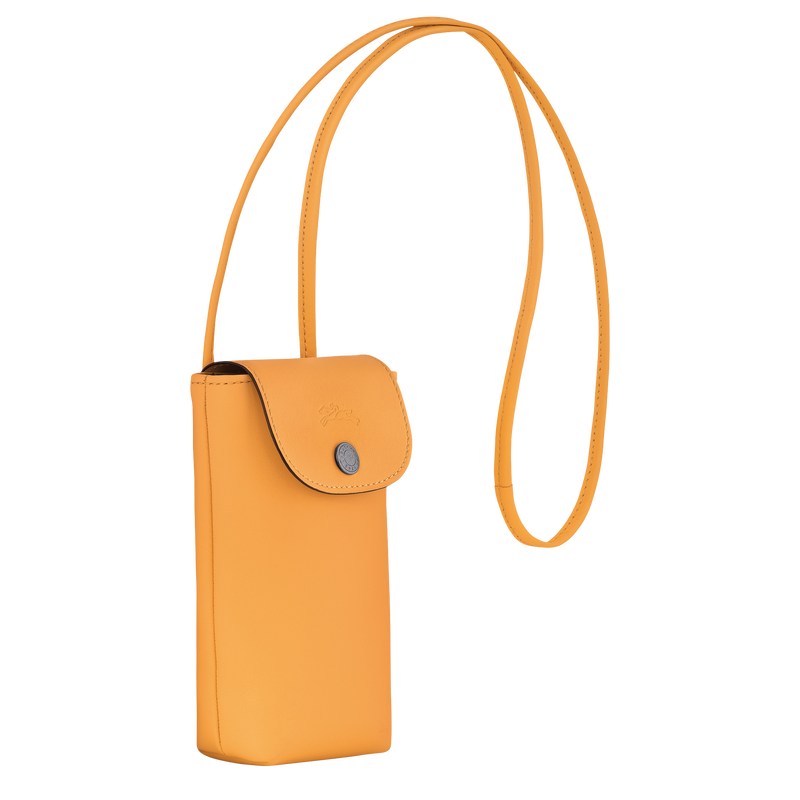 Longchamp Le Pliage Xtra Phone case with leather lace - Leather Kayısı Rengi | 8194-KXOME