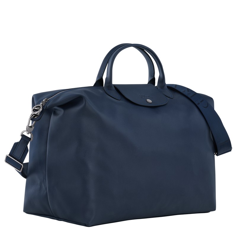 Longchamp Le Pliage Xtra S Travel bag - Leather Lacivert | 9467-DNIJE