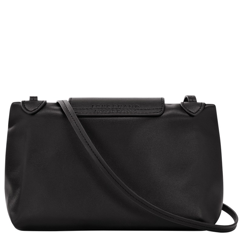 Longchamp Le Pliage Xtra XS Crossbody bag - Leather Siyah | 9180-VFTUK