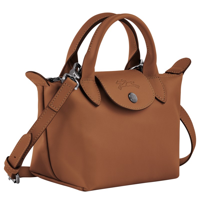 Longchamp Le Pliage Xtra XS Handbag - Leather Cognac | 9625-WFAKZ