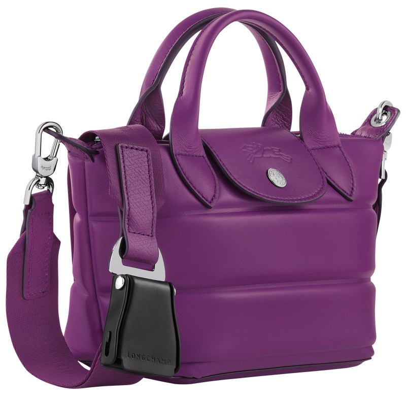 Longchamp Le Pliage Xtra XS Handbag - Leather Violet | 7951-OZFMX