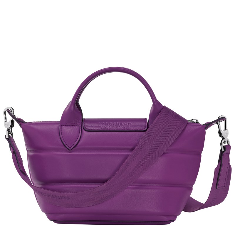 Longchamp Le Pliage Xtra XS Handbag - Leather Violet | 7951-OZFMX