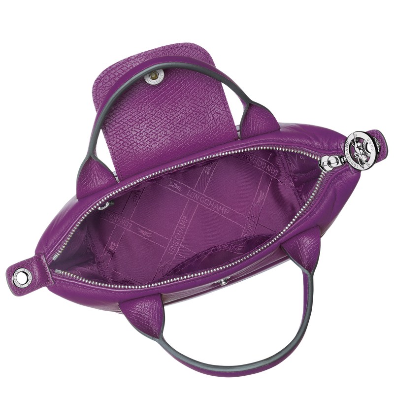 Longchamp Le Pliage Xtra XS Handbag - Leather Violet | 7951-OZFMX