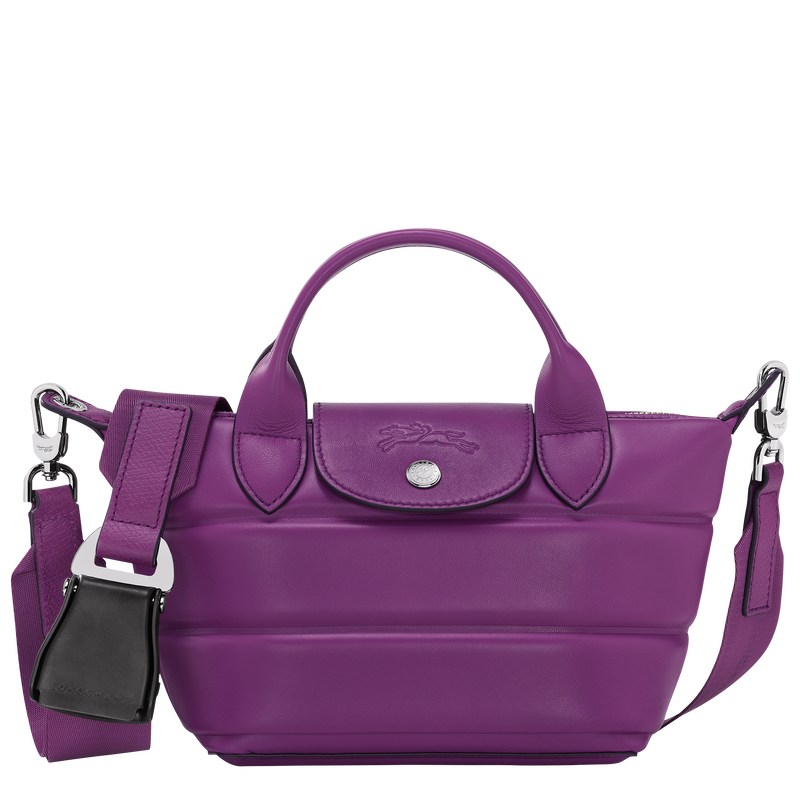 Longchamp Le Pliage Xtra XS Handbag - Leather Violet | 7951-OZFMX