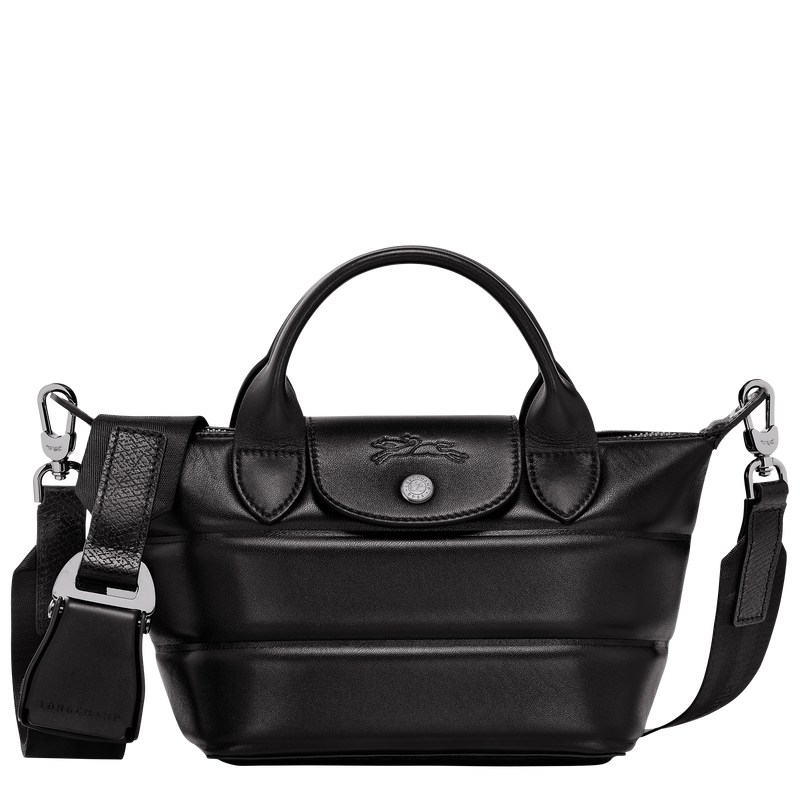 Longchamp Le Pliage Xtra XS Handbag - Leather Siyah | 2746-YOQJD