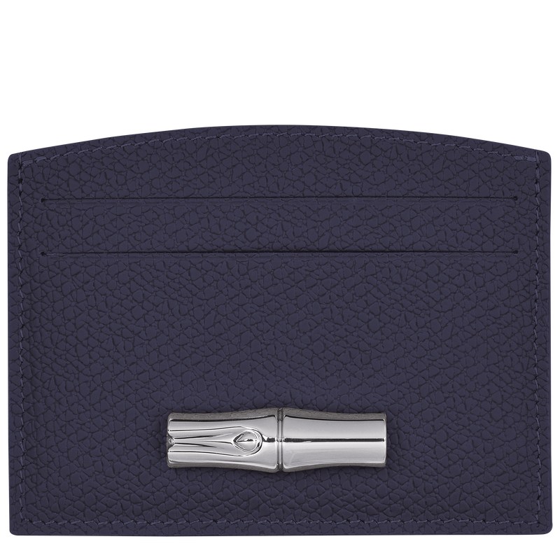 Longchamp Le Roseau Card holder - Leather Bilberry | 8754-CPOTU