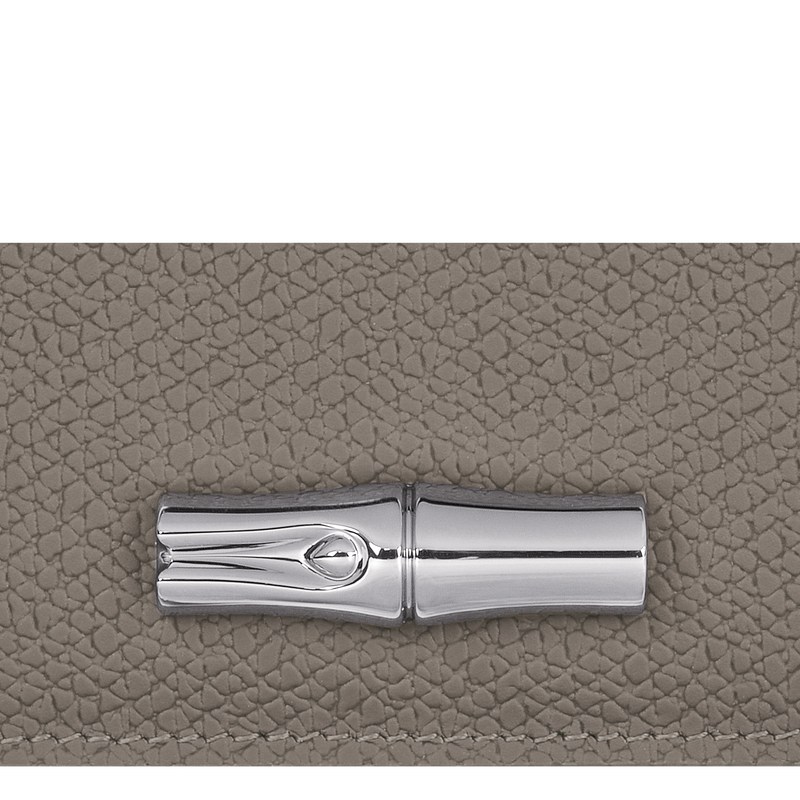 Longchamp Le Roseau Card holder - Leather Turtledove | 0389-NEDQX