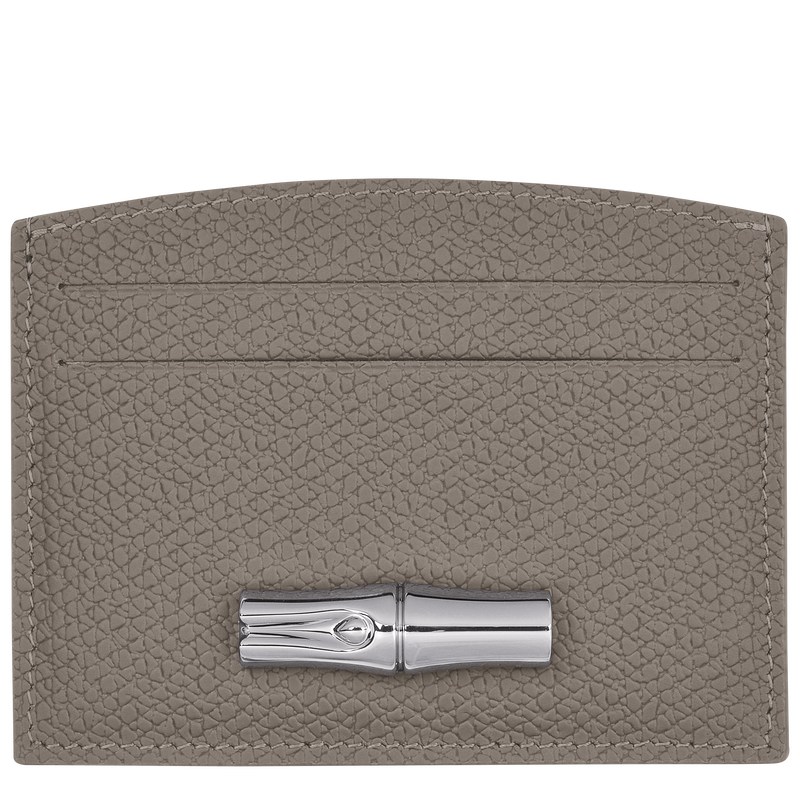 Longchamp Le Roseau Card holder - Leather Turtledove | 0389-NEDQX