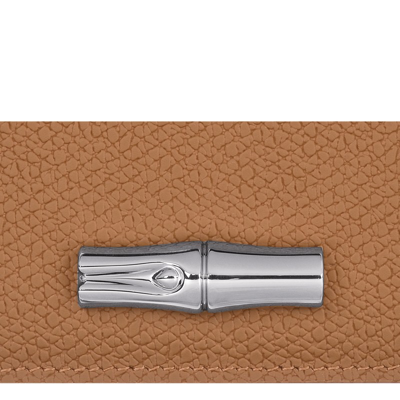 Longchamp Le Roseau Card holder - Leather Natural | 6703-EHYRW