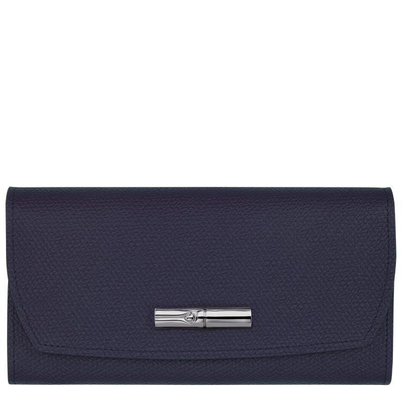 Longchamp Le Roseau Continental wallet - Leather Bilberry | 9738-YJLWM